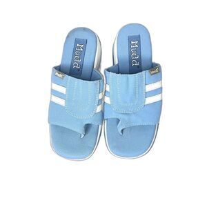 Mudd Vintage Women's Mules Y2K suede light blue platforms classic 90' 8M.